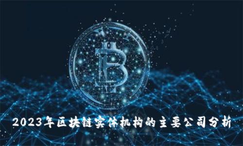 2023年区块链实体机构的主要公司分析